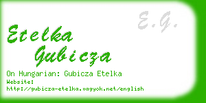 etelka gubicza business card